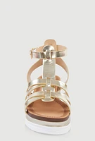 Womens Girls Platform Fisherman Sandals, 3