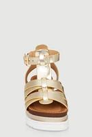 Womens Toddler Girls Wedge Gladiator Sandals,