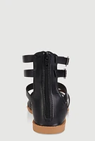 Womens Girls Buckle Strap Gladiator Sandals,