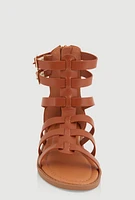 Womens Girls Buckle Strap Gladiator Sandals,