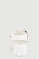 Womens Toddler Girls Open Toe Fisherman Sandals, White, Size 9