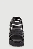 Womens Toddler Girls Strappy Platform Sandals,