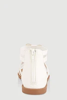 Womens Girls Butterfly Gladiator Sandals, White,