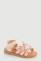 Womens Toddler Girls Butterfly Velcro Strap Sandals,