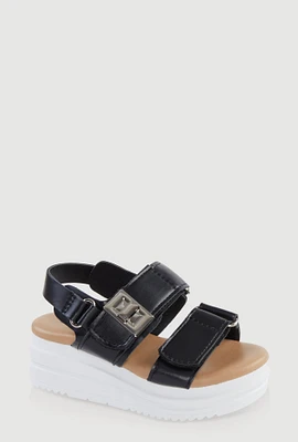 Womens Toddler Girls Velcro Ankle Strap Platform Sandals,