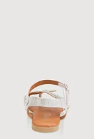 Girls Rhinestone Butterfly Wing Thong Sandals, YOUTH 1