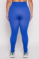 Womens Plus Seamless Varsity Stripe Leggings,