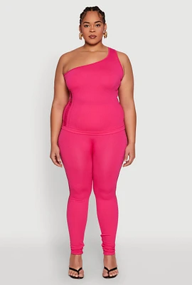 Womens Plus Laser Cut Side Leggings,