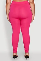 Womens Plus Laser Cut Side Leggings,