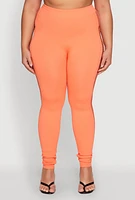 Womens Plus Laser Cut Side Leggings,