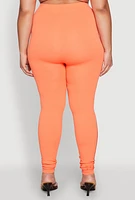 Womens Plus Laser Cut Side Leggings,