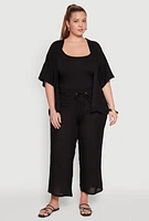 Womens Plus Size Kimono, Black, Size 2X