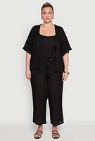 Womens Plus Size Kimono, Black, Size 2X