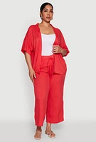Womens Plus Size Kimono, Red, Size 3X