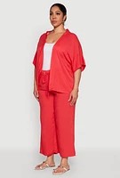 Womens Plus Size Kimono, Red, Size 3X