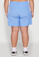 Womens Plus High Waisted Cargo Pocket Shorts, 3X