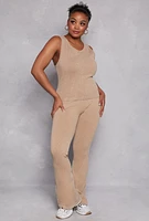 Womens Plus Seamless Acid Wash Tank Top,