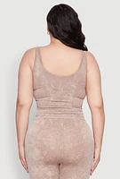 Womens Plus Seamless Mineral Wash Tank Top,