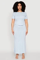 Womens Plus Mineral Wash Mermaid Skirt,