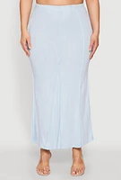 Womens Plus Mineral Wash Mermaid Skirt,