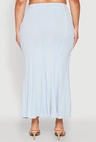 Womens Plus Mineral Wash Mermaid Skirt,