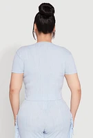 Womens Plus Mineral Wash Tee, 3X