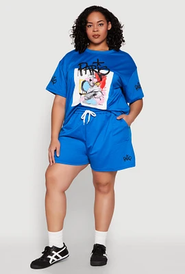 Womens Plus Paris Sweatshorts,