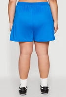 Womens Plus Size Paris Sweatshorts, Blue, Size 3X