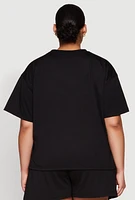 Womens Plus Wonderful Life Graphic Top, 2X