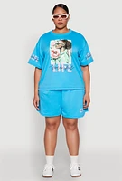 Womens Plus Wonderful Life Graphic Top,