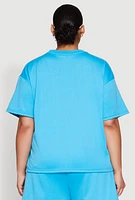 Womens Plus Wonderful Life Graphic Top,