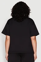 Womens Plus Size Atlanta Georgia Peaches Graphic Top, Black, Size 2X