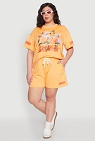 Womens Plus Size Atlanta Georgia Peaches Graphic Top, Orange, Size 1X