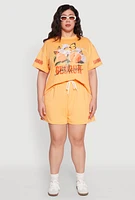 Womens Plus Size Atlanta Georgia Peaches Graphic Top, Orange, Size 1X