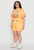 Womens Plus Size Atlanta Georgia Peaches Graphic Top, Orange, Size 1X
