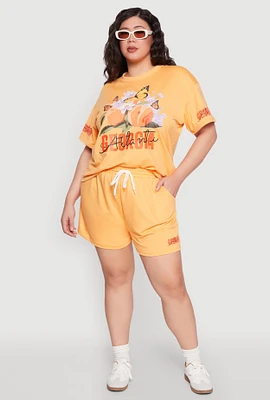 Womens Plus Size Atlanta Georgia Sweatshorts, Orange, Size 2X