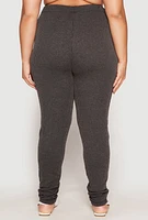 Womens Plus Size Blessed High Waisted Pants, Grey, Size 2X