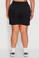 Womens Plus Varsity Stripe Side Sweatshorts, 1X