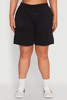 Womens Plus Fleece Lined Sweatshorts, 2X