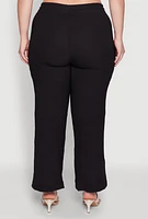Womens Plus Airy High Waisted Palazzo Pants, 3X