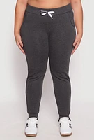Womens Plus Size Varsity Stripe Joggers, Grey, Size 2X