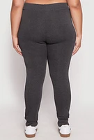 Womens Plus Size Varsity Stripe Joggers, Grey, Size 2X