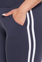 Womens Plus Size Varsity Stripe Joggers, Blue, Size 2X