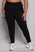 Womens Plus Release Buckle Cargo Joggers,