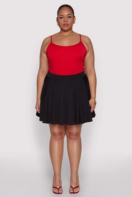 Womens Plus High Waisted Circle Skort, 2X