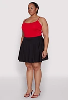Womens Plus High Waisted Circle Skort, 2X