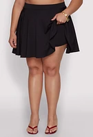 Womens Plus High Waisted Circle Skort, 2X