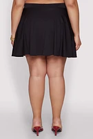Womens Plus High Waisted Circle Skort, 2X