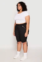 Womens Plus Zip Pocket Bermuda Shorts, 2X