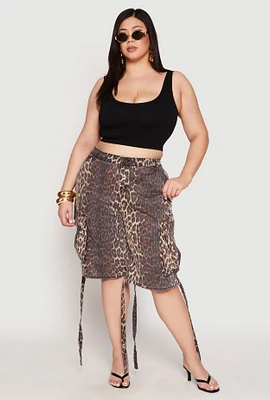 Womens Plus Cargo Skater Shorts,